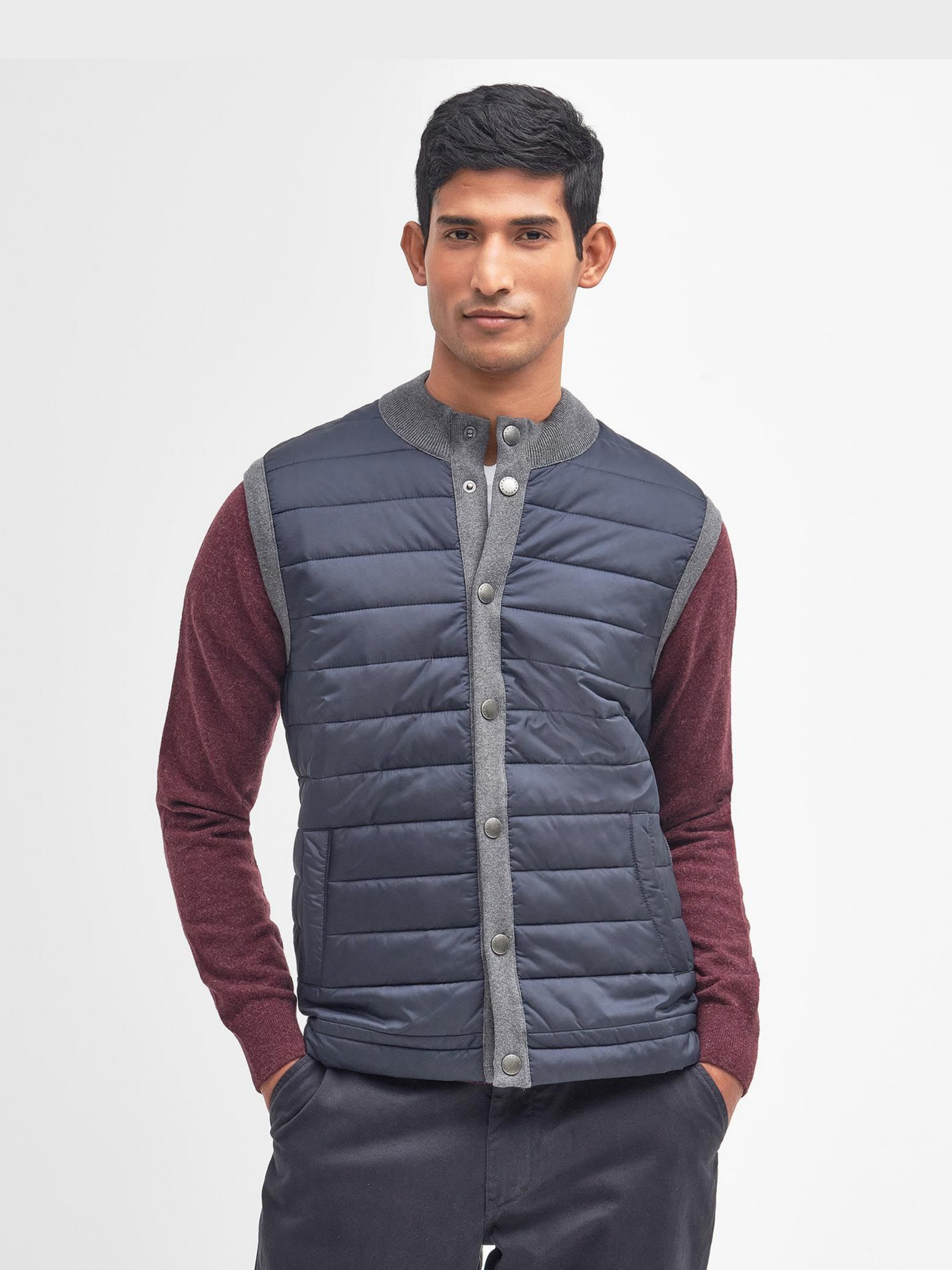 Barbour Jacket Essential Gilet Grey-Men&#39;s Jackets-S-Brooklyn-Vancouver-Yaletown-Canada