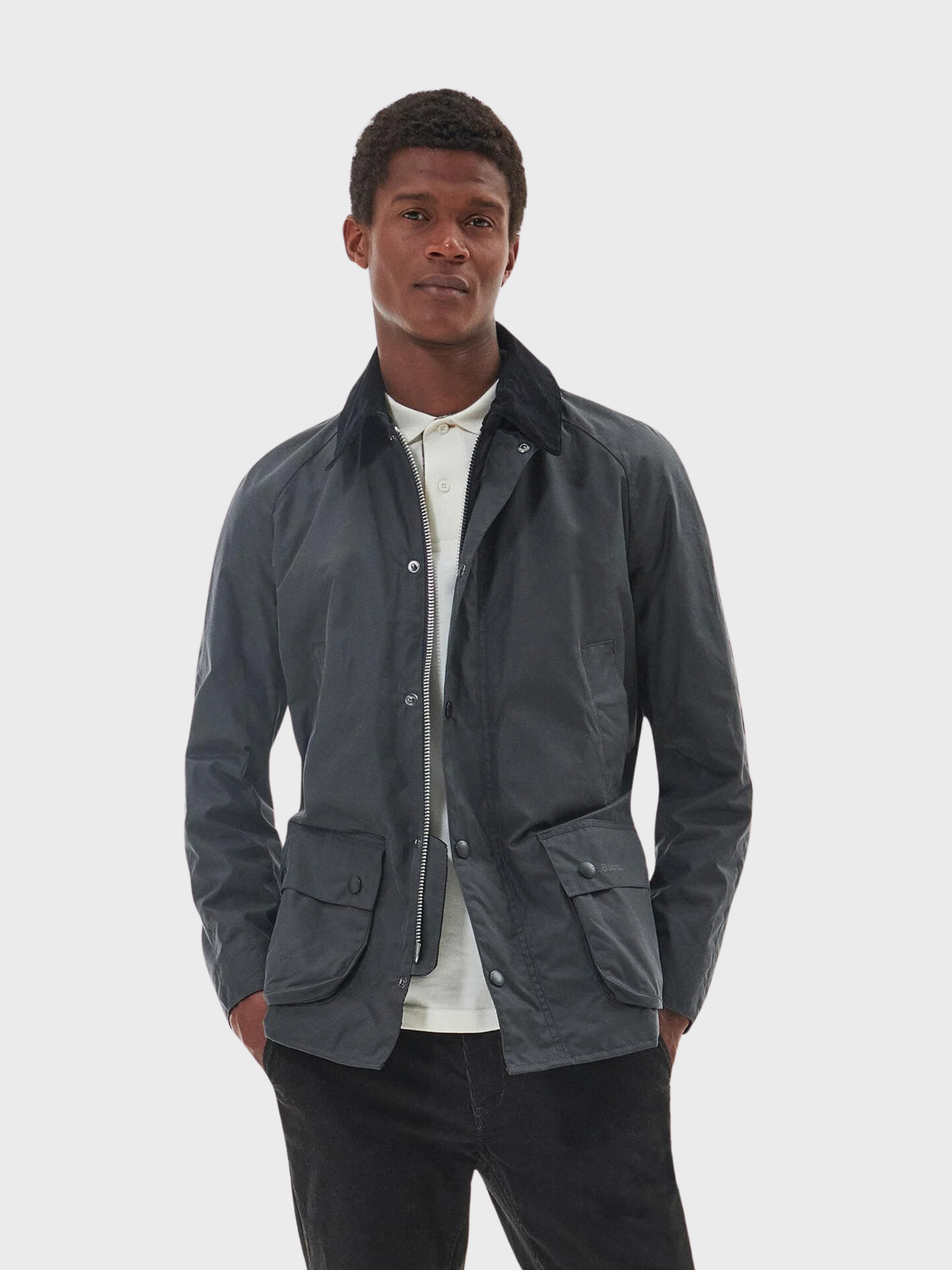 Grey barbour jacket on sale