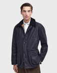 Barbour Coat Ashby Wax Navy-Men's Coats-Brooklyn-Vancouver-Yaletown-Canada