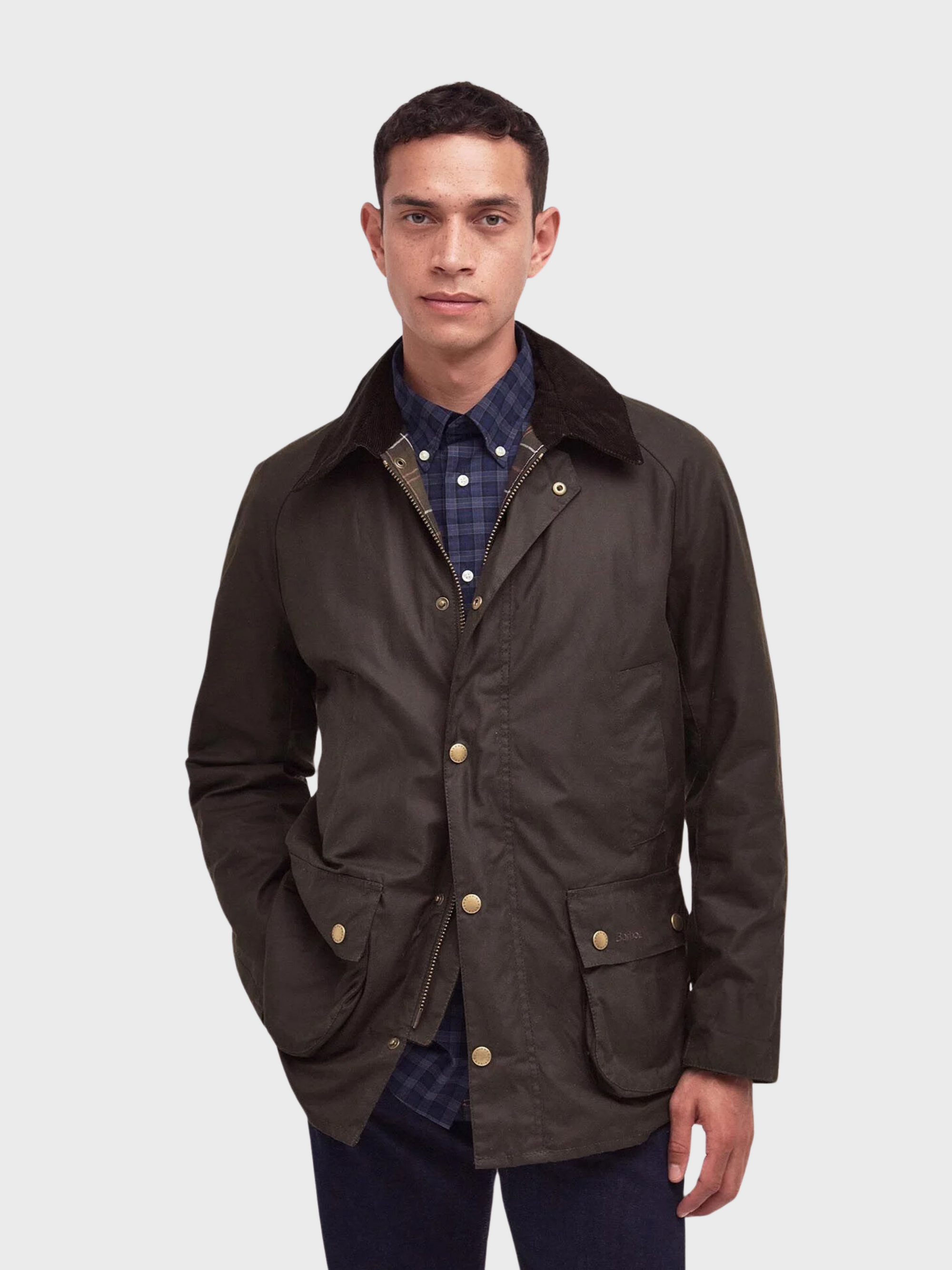 Barbour mens wax jacket olive on sale