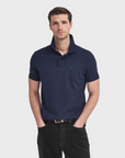 Barbour Tee Shirt Lightweight Polo Navy-Men's T-Shirts-Brooklyn-Vancouver-Yaletown-Canada