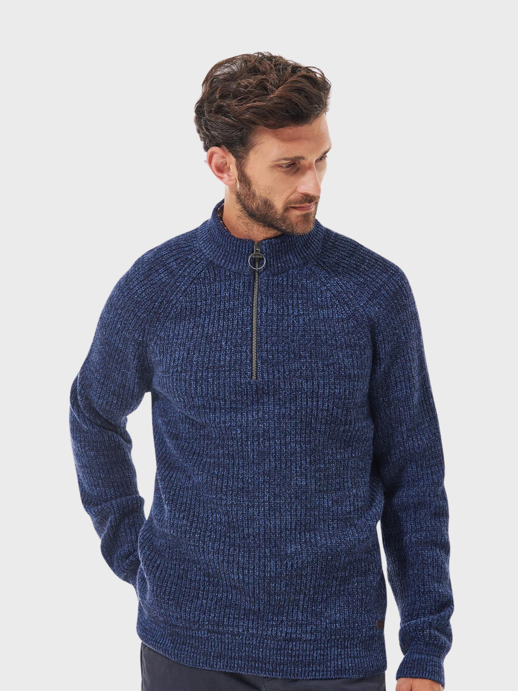 Barbour Sweater Horseford Half Zip Navy-Men's Sweaters-Brooklyn-Vancouver-Yaletown-Canada