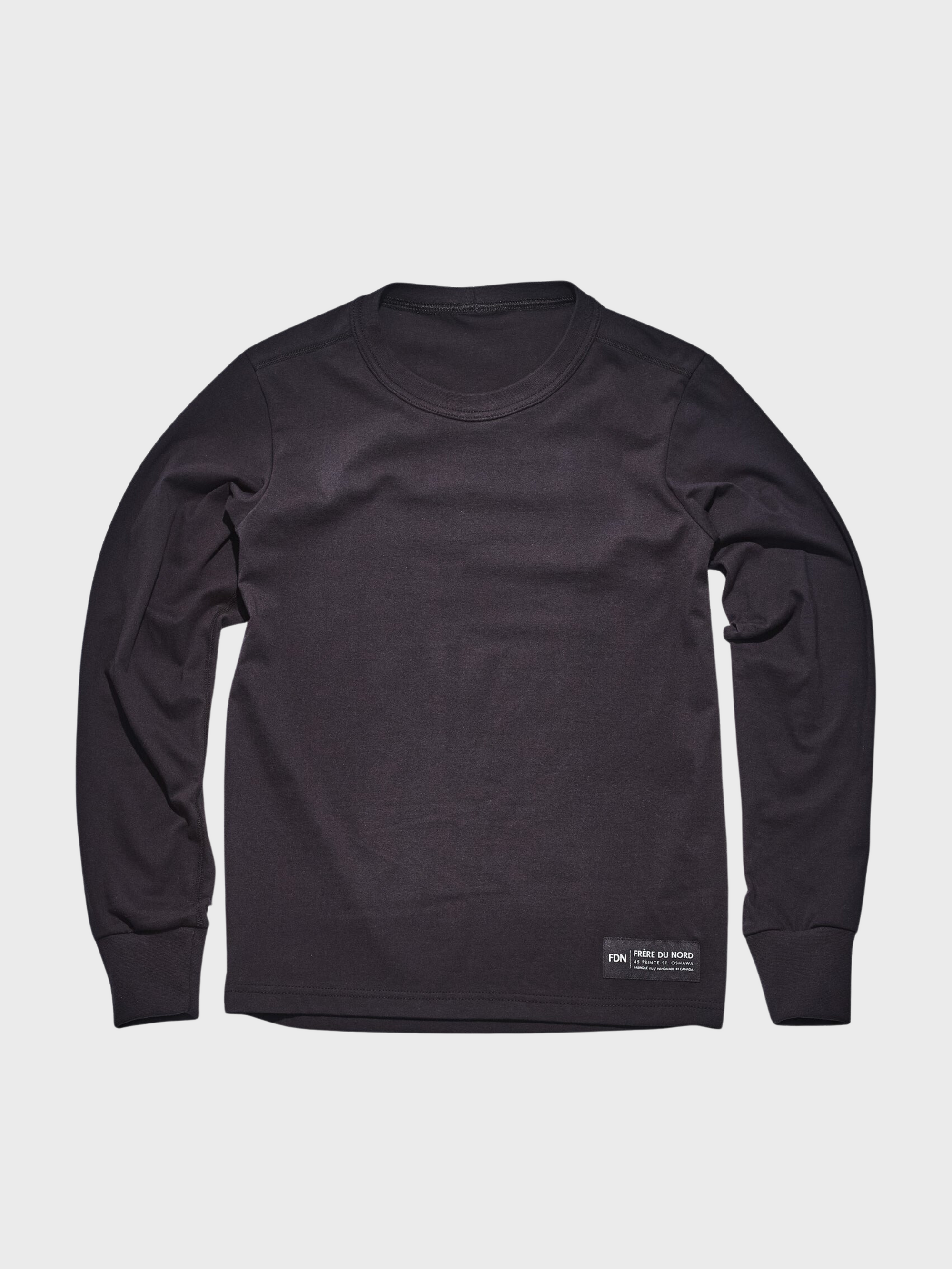 Frere Du Nord Long Sleeve T Shirt Black-Men's T-Shirts-Brooklyn-Vancouver-Yaletown-Canada