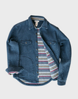 Kato The Anvil Shirt JK Quilt Denim LIght Indigo-Men's Jackets-Brooklyn-Vancouver-Yaletown-Canada