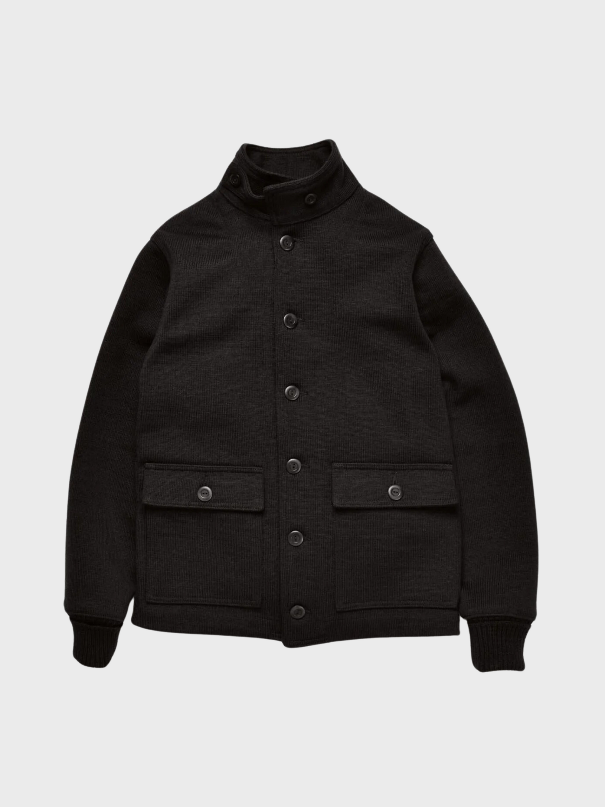 Dehen Submariner Sweater Coat Black FW24-Men's Coats-Brooklyn-Vancouver-Yaletown-Canada