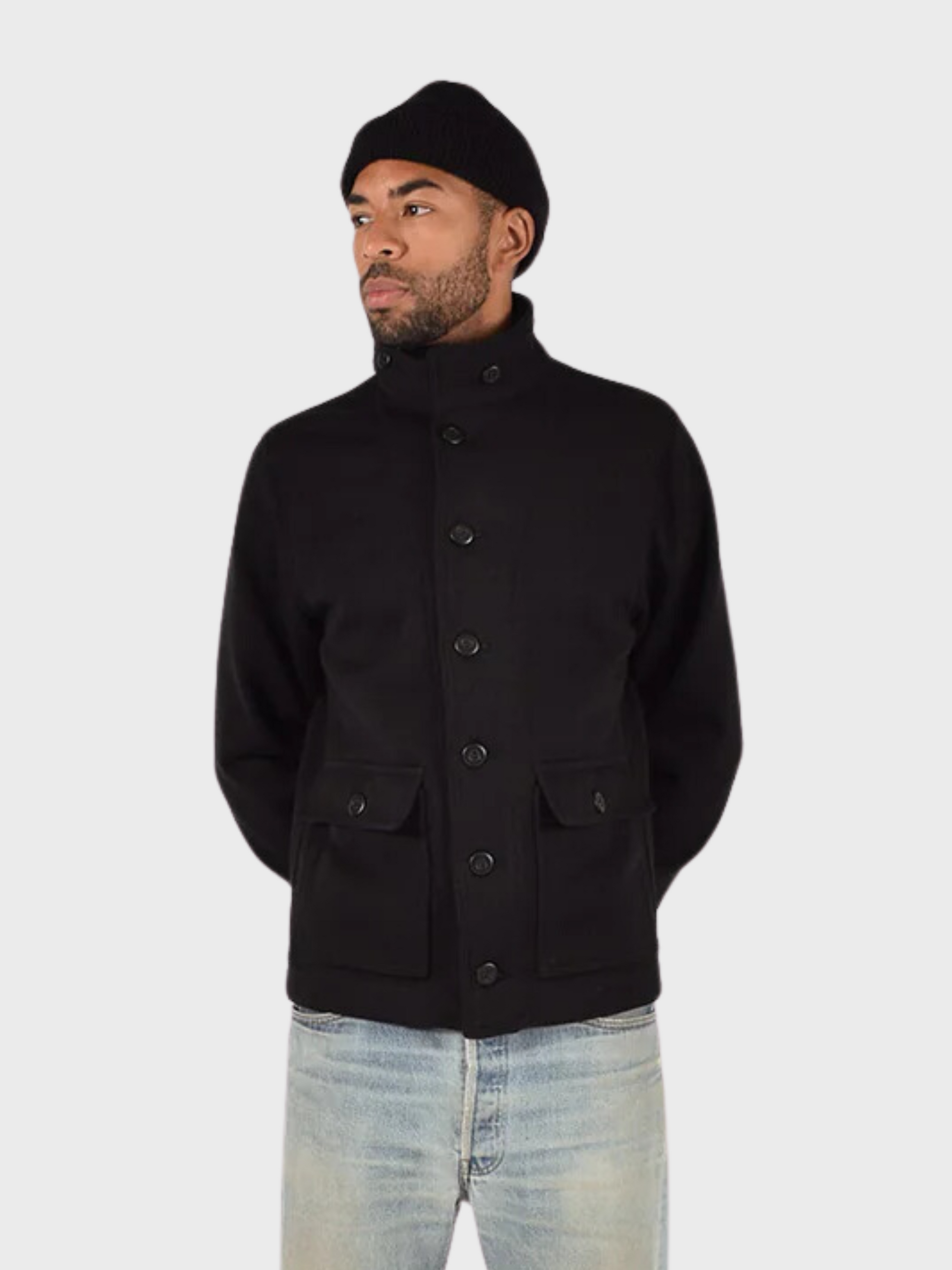 Dehen Submariner Sweater Coat Black FW24-Men's Coats-Brooklyn-Vancouver-Yaletown-Canada