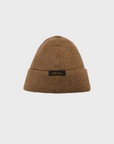 Dehen Wool Knit Watch Cap Dark Tan FW24-Men's Accessories-Brooklyn-Vancouver-Yaletown-Canada