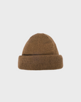 Dehen Wool Knit Watch Cap Dark Tan FW24-Men's Accessories-Brooklyn-Vancouver-Yaletown-Canada