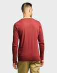 Easy Mondays T Shirt LS Henley Slub Brick-Men's T-Shirts-Brooklyn-Vancouver-Yaletown-Canada