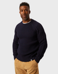 Peregrine Sweater Winston Crew Jumper Navy-Men's Sweaters-Brooklyn-Vancouver-Yaletown-Canada