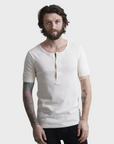 Merz Henley 8.6 Oz Classic Fit Nature-Men's T-Shirts-Brooklyn-Vancouver-Yaletown-Canada