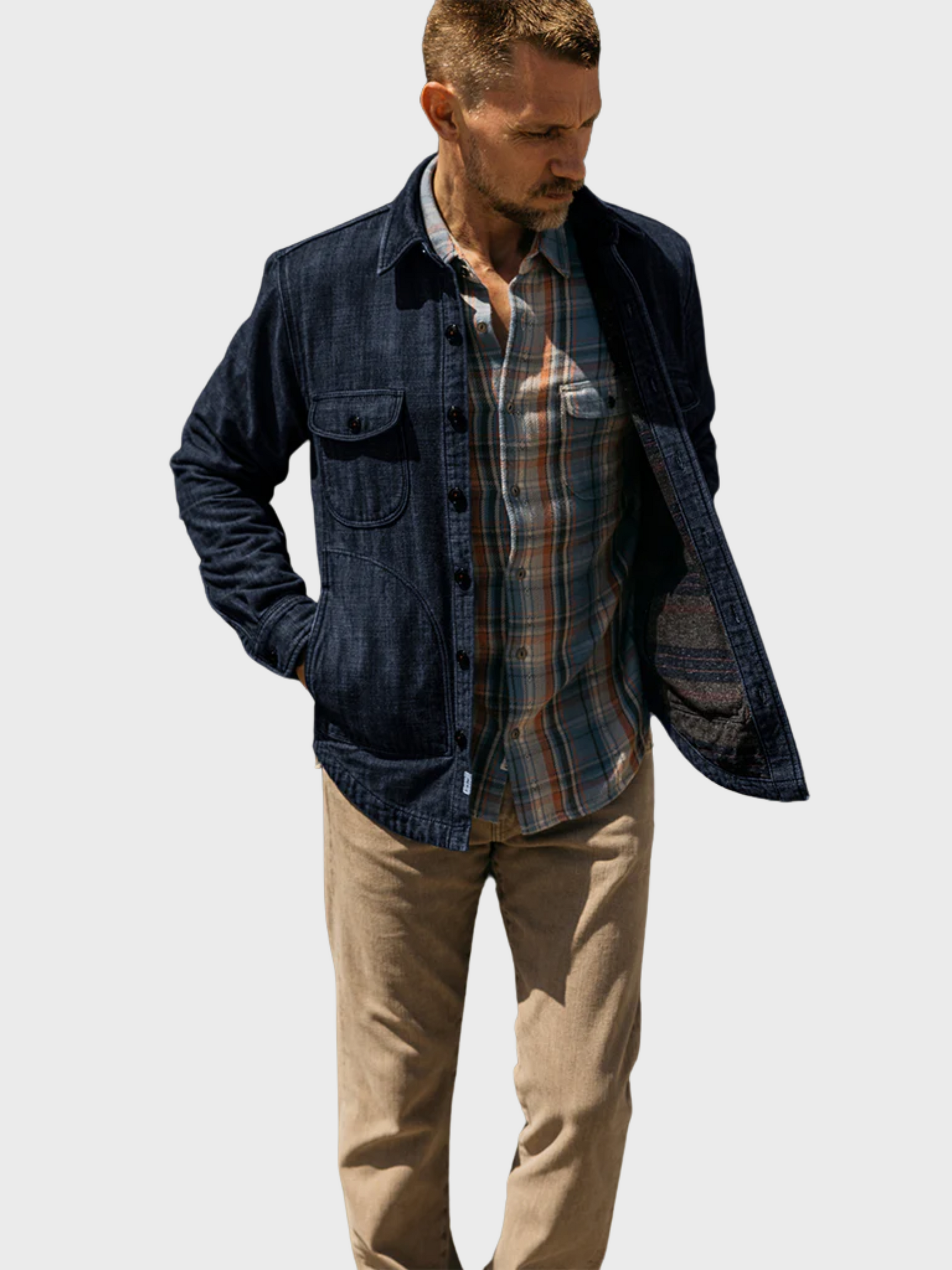 Kato The Anvil Shirt JK WFace Denim Dark Indigo-Men's Jackets-Brooklyn-Vancouver-Yaletown-Canada