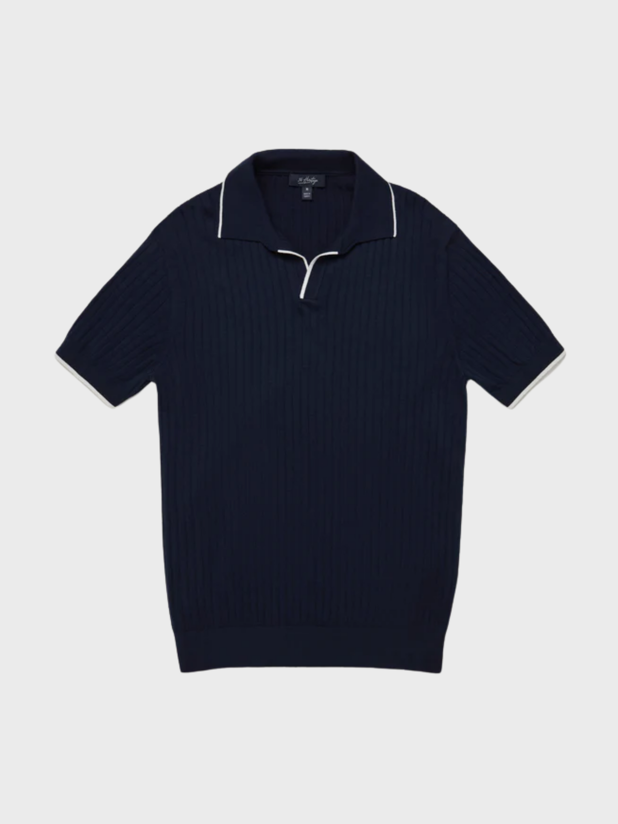 34 Heritage Polo Sweater - Navy-Men's Sweaters-Brooklyn-Vancouver-Yaletown-Canada