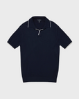 34 Heritage Polo Sweater - Navy-Men's Sweaters-Brooklyn-Vancouver-Yaletown-Canada