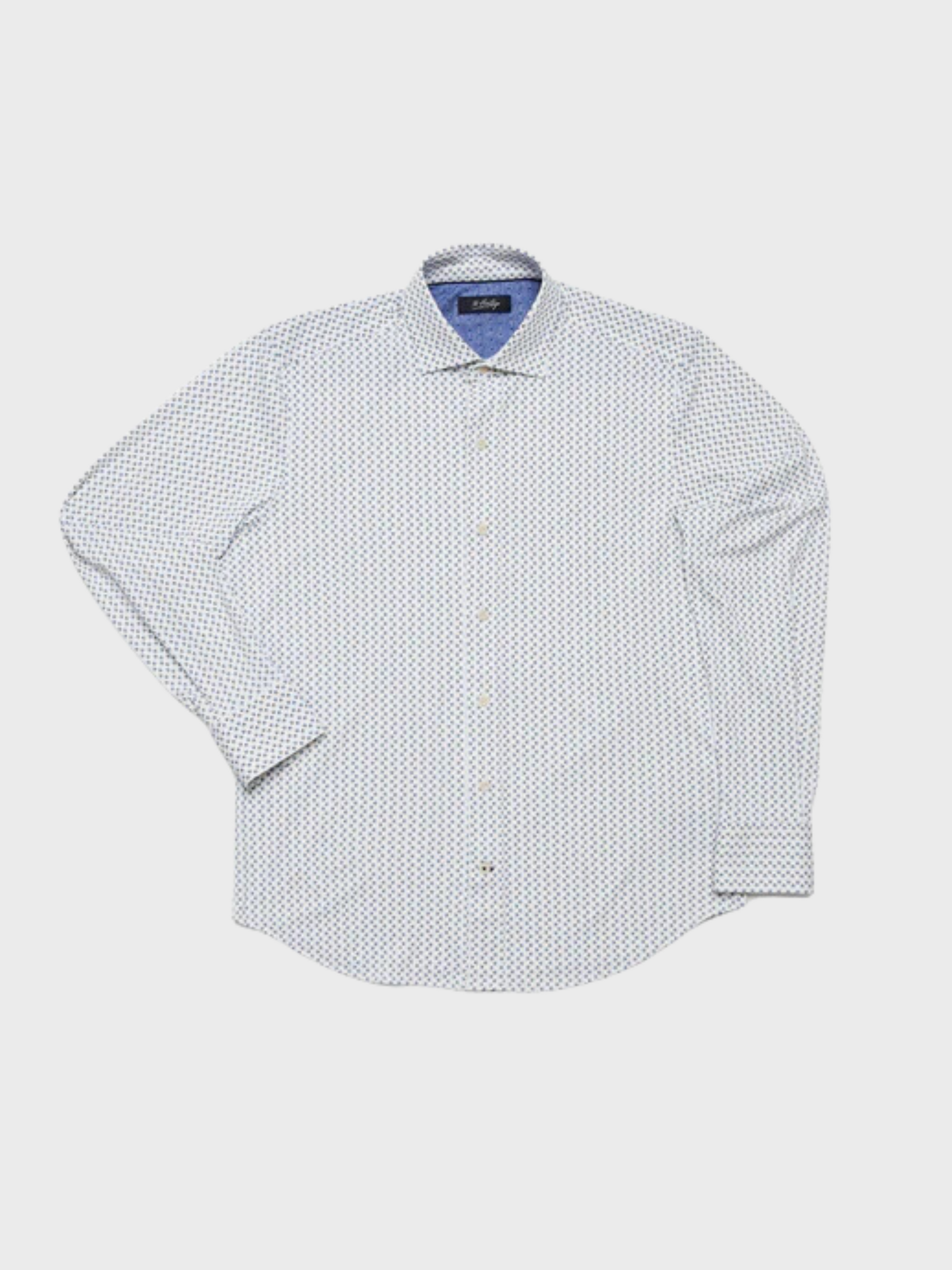 34 Heritage Ocean Dot Shirt White SS24-Men's Shirts-Brooklyn-Vancouver-Yaletown-Canada