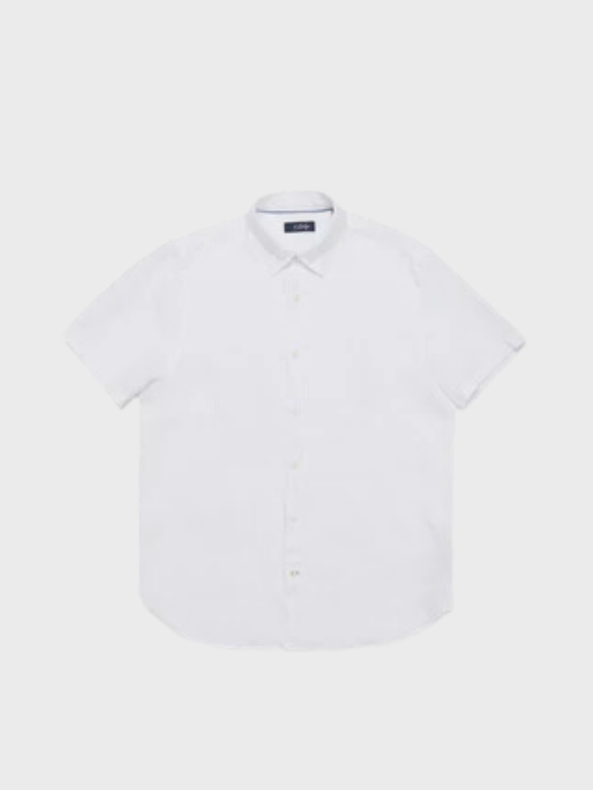 34 Heritage Linen Short Sleeve Shirt Bright White SS24-Men&#39;s Shirts-Brooklyn-Vancouver-Yaletown-Canada