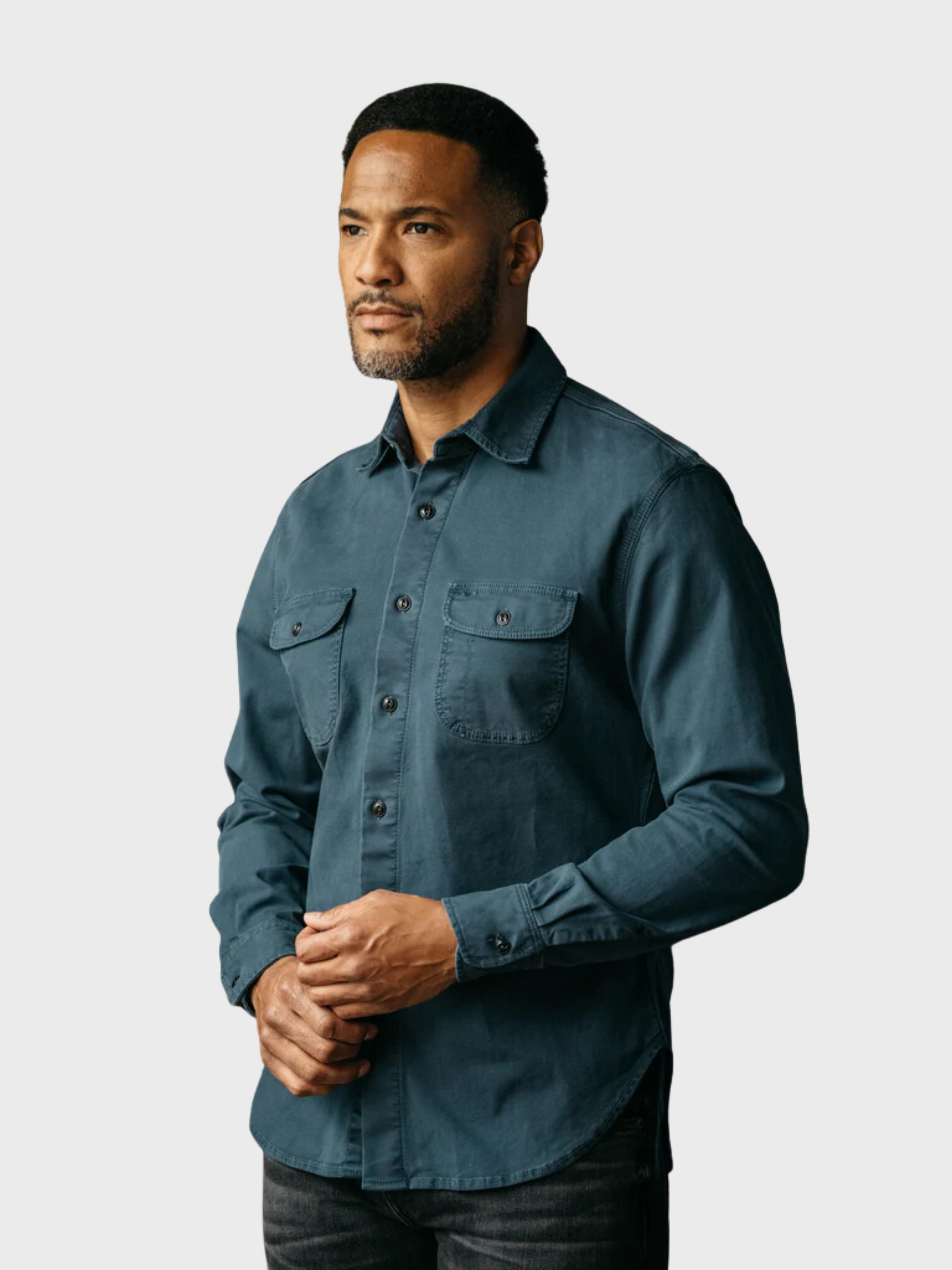 Kato Shirt The Brace LS Oxford St. Reactive Navy-Men's Shirts-Brooklyn-Vancouver-Yaletown-Canada