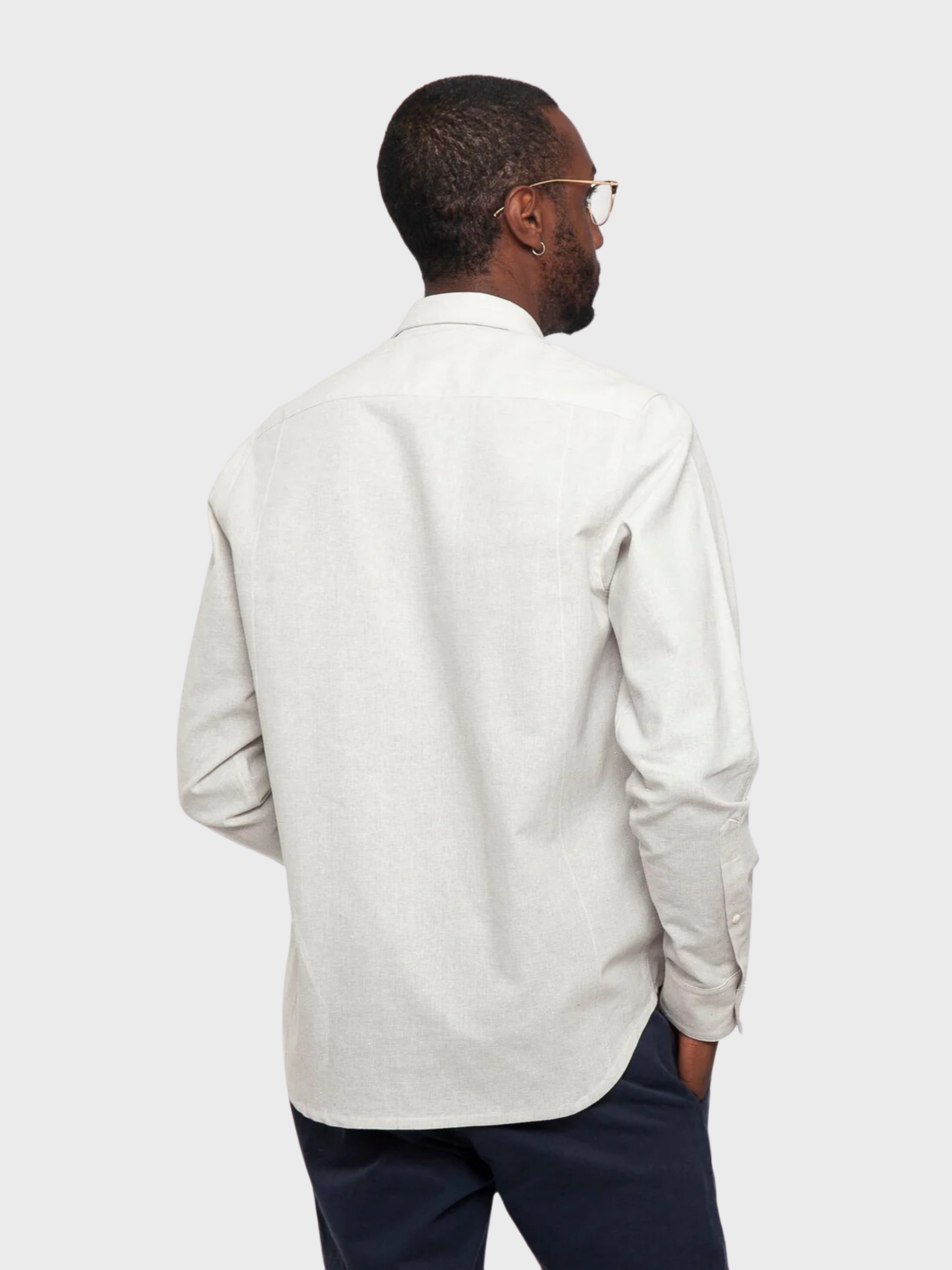 18Waits Long Sleeve Dylan White Linen SS24-Men's Shirts-Brooklyn-Vancouver-Yaletown-Canada