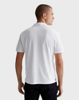 AG Bryce Johnny Collar Tee Pearl White SS24-Men's T-Shirts-Brooklyn-Vancouver-Yaletown-Canada