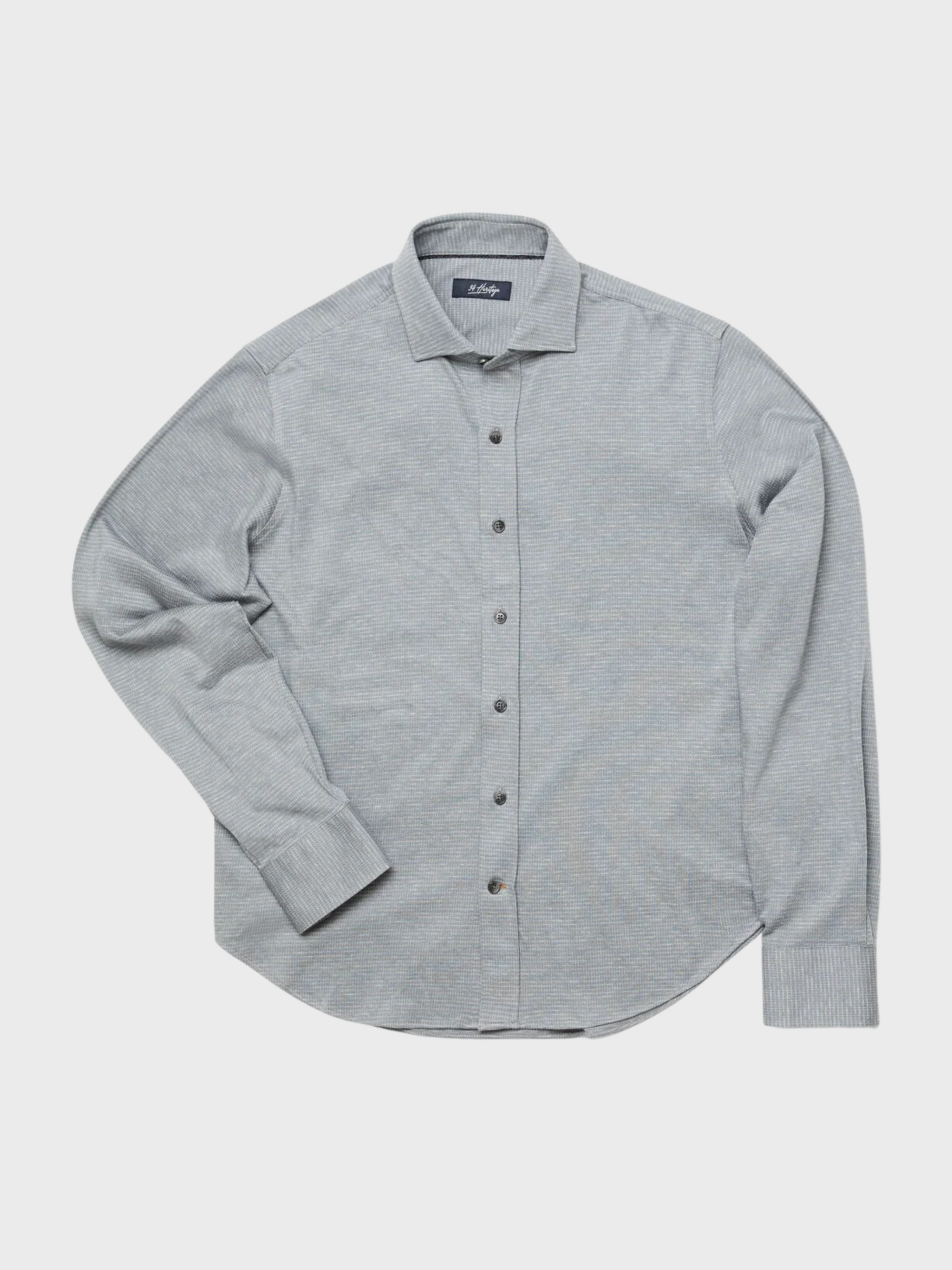 34 Heritage Shirt Structured Shirt Light Grey-Men&#39;s Shirts-Brooklyn-Vancouver-Yaletown-Canada