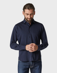 34 Heritage Shirt Structured Shirt Navy Blue-Men's Shirts-S-Brooklyn-Vancouver-Yaletown-Canada