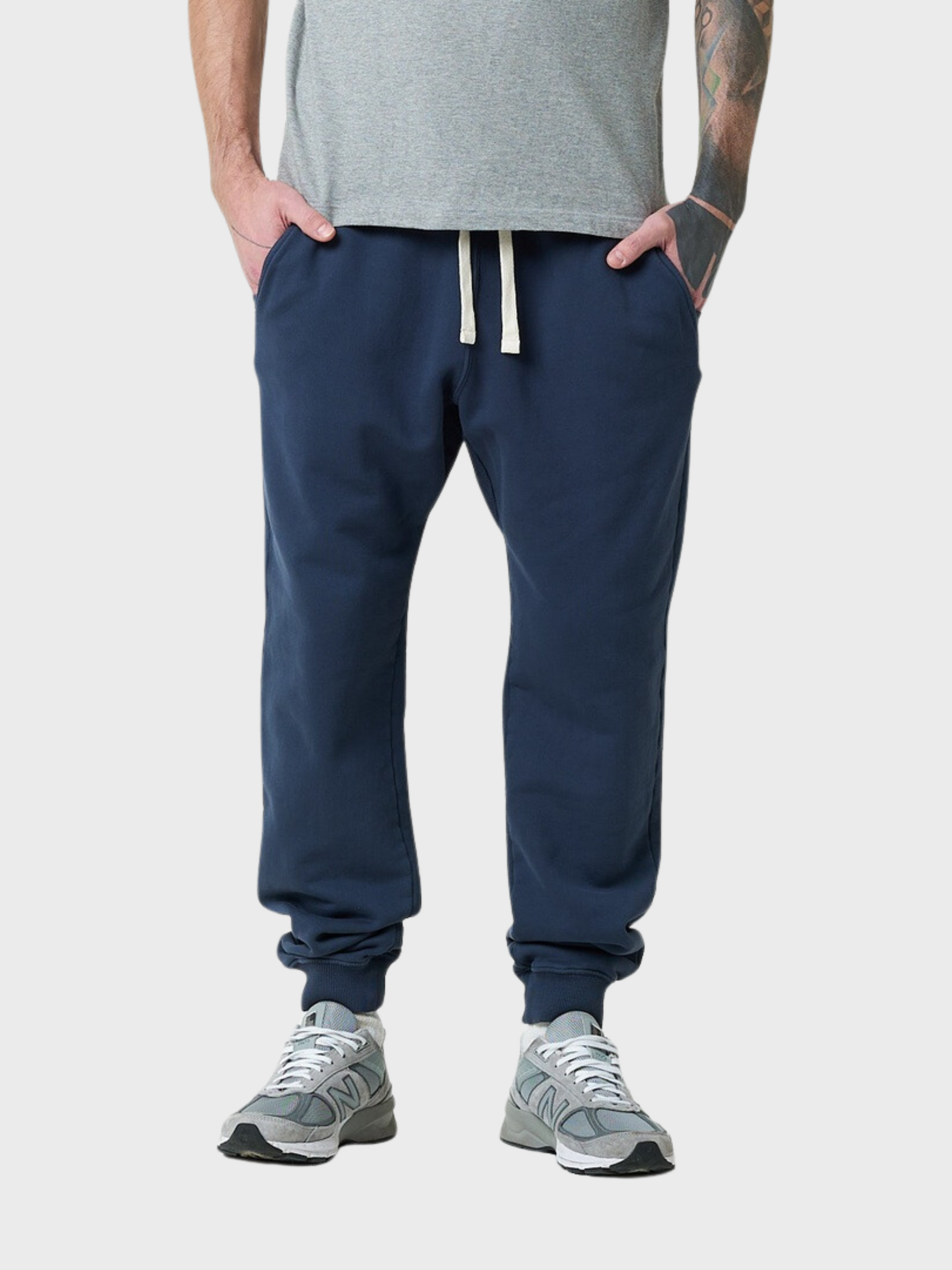 Merz Sweatpants 13 Oz Relaxed Fit Denim Blue-Men's Pants-Brooklyn-Vancouver-Yaletown-Canada