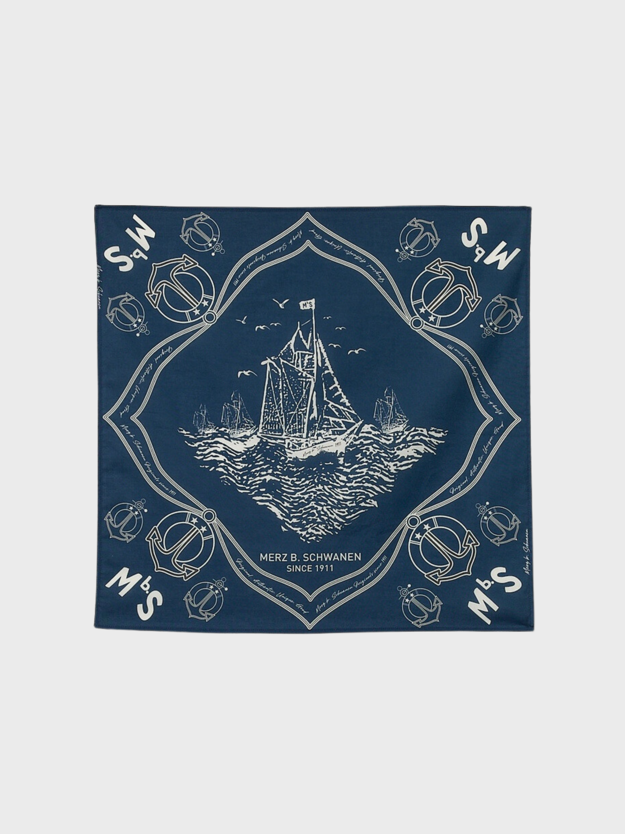 Merz Accessories Cotton Bandana Ink Blue-Men's Accessories-Brooklyn-Vancouver-Yaletown-Canada