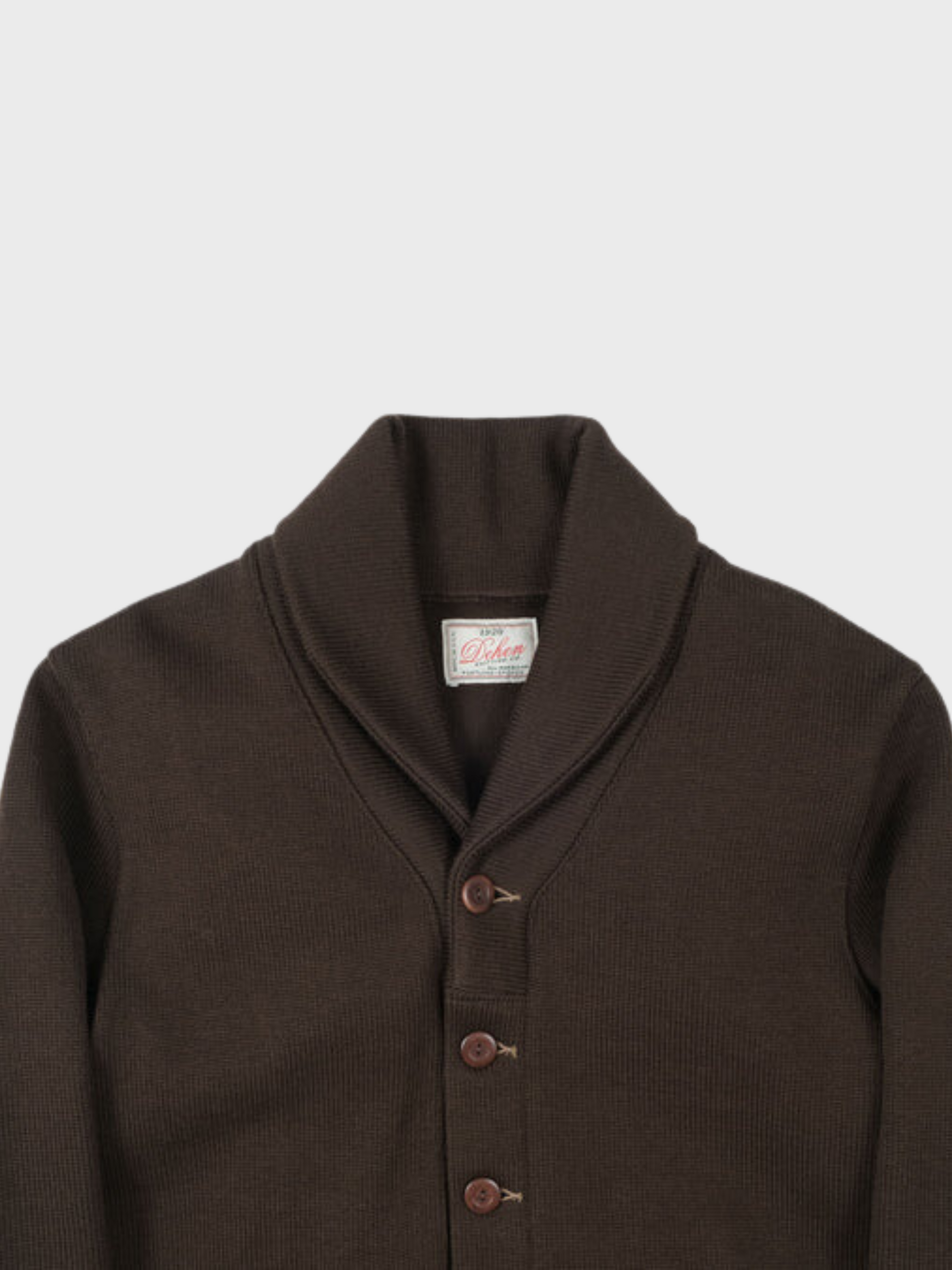 Dehen Shawl Sweater Coat 2.0 Brown FW24-Men&#39;s Sweaters-Brooklyn-Vancouver-Yaletown-Canada