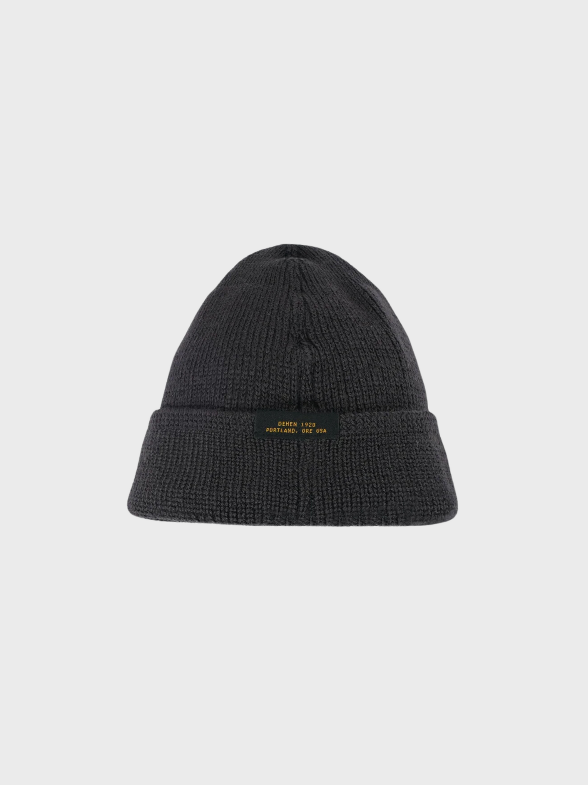 Dehen Wool Knit Watch Cap Dark Charcoal FW24-Men's Accessories-Brooklyn-Vancouver-Yaletown-Canada