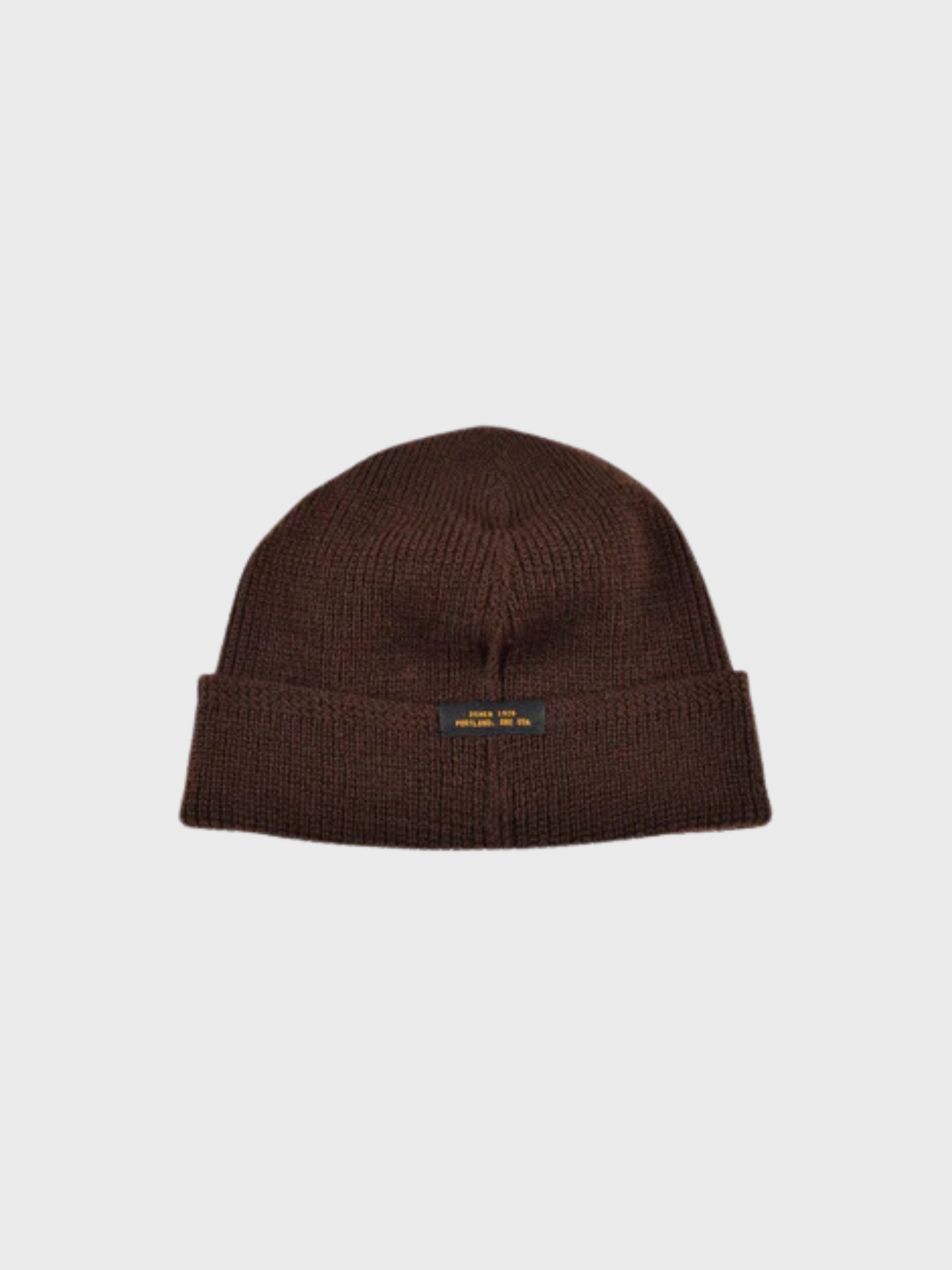 Dehen Wool Knit Watch Cap Brown FW24-Men's Accessories-Brooklyn-Vancouver-Yaletown-Canada