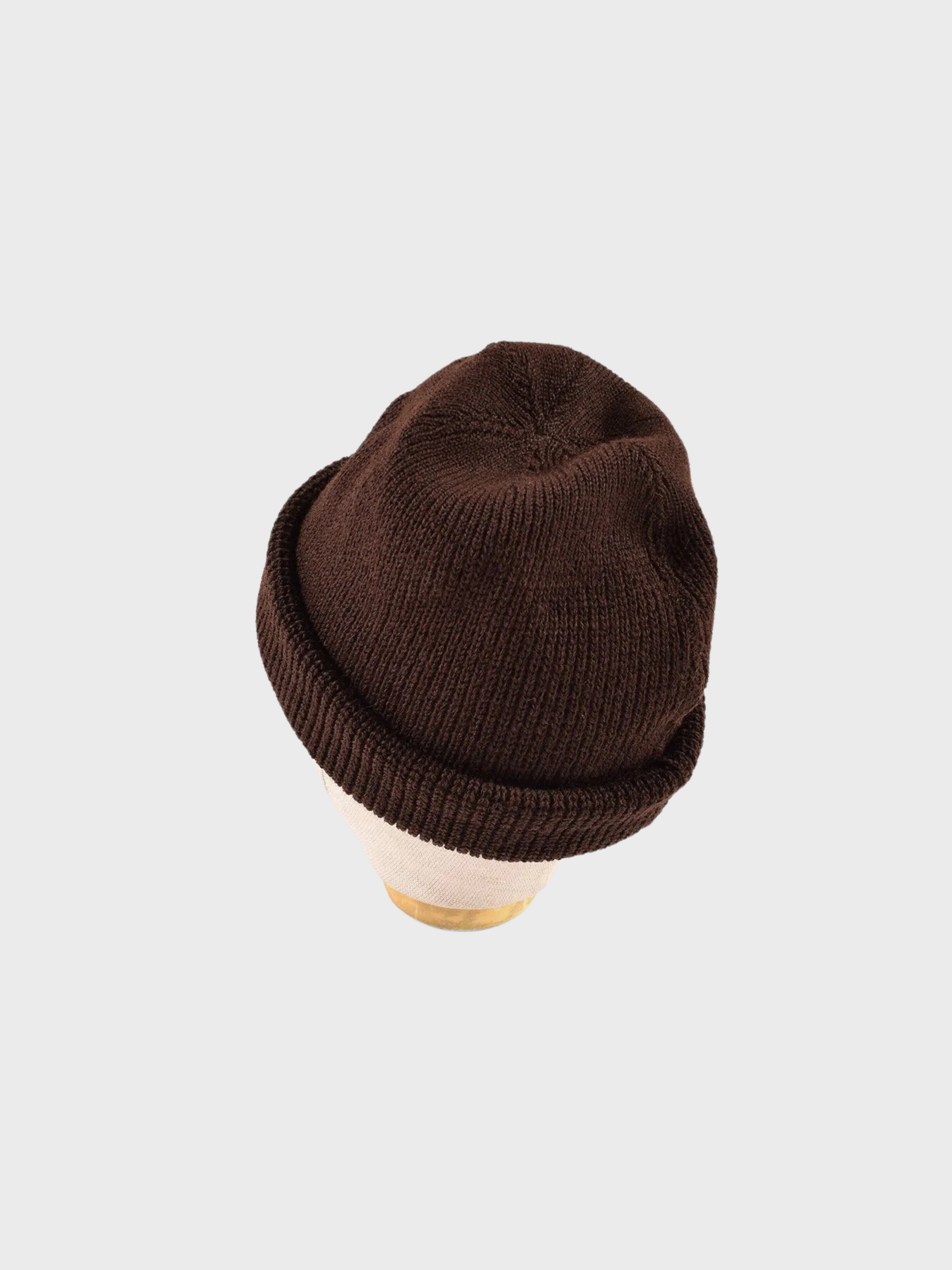 Dehen Wool Knit Watch Cap Brown FW24-Men's Accessories-Brooklyn-Vancouver-Yaletown-Canada