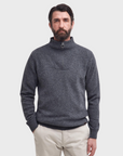 Barbour Nelson Essential Half Zip Jumper Storm Grey-Men's Sweaters-Brooklyn-Vancouver-Yaletown-Canada