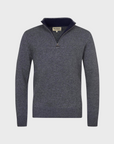 Barbour Nelson Essential Half Zip Jumper Storm Grey-Men's Sweaters-Brooklyn-Vancouver-Yaletown-Canada