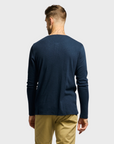 Easy Mondays T Shirt LS Henley Slub Navy-Men's T-Shirts-Brooklyn-Vancouver-Yaletown-Canada