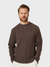 Peregrine Sweater Makers Stitch Cable Crew Jumper Coffee-Men's Sweaters-Brooklyn-Vancouver-Yaletown-Canada