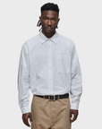 Merz Shirt 4.2 Oz Poplin Relaxed Fit White-Men's Shirts-Brooklyn-Vancouver-Yaletown-Canada