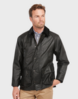 Barbour Bedale Wax Coat - Black-Men's Coats-Brooklyn-Vancouver-Yaletown-Canada