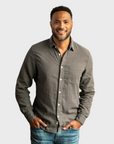 Kato Gauze Ripper Shirt Charcoal-Men's Shirts-S-Brooklyn-Vancouver-Yaletown-Canada