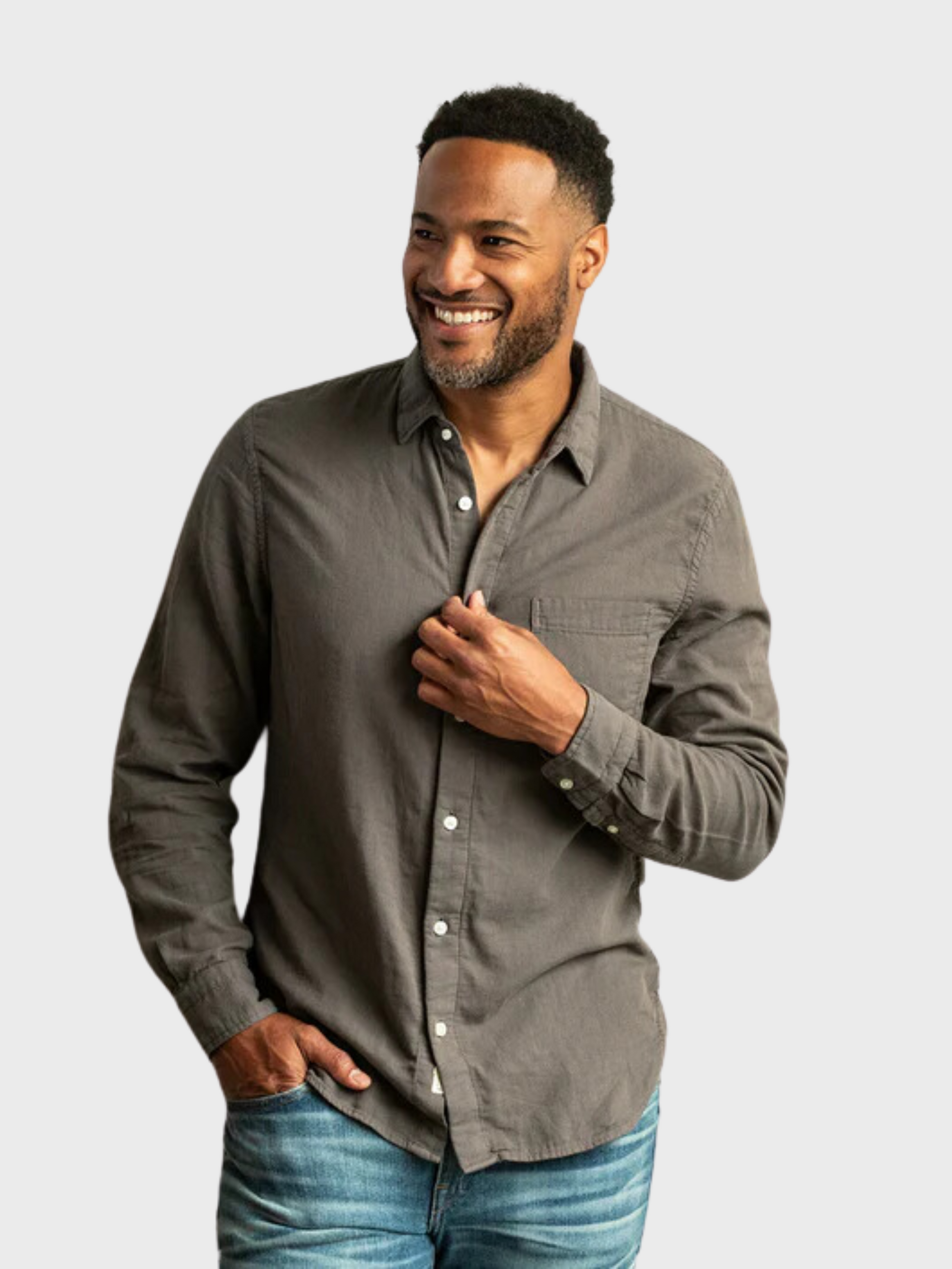 Kato Gauze Ripper Shirt Charcoal-Men's Shirts-Brooklyn-Vancouver-Yaletown-Canada