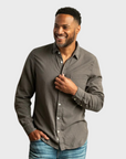 Kato Gauze Ripper Shirt Charcoal-Men's Shirts-Brooklyn-Vancouver-Yaletown-Canada