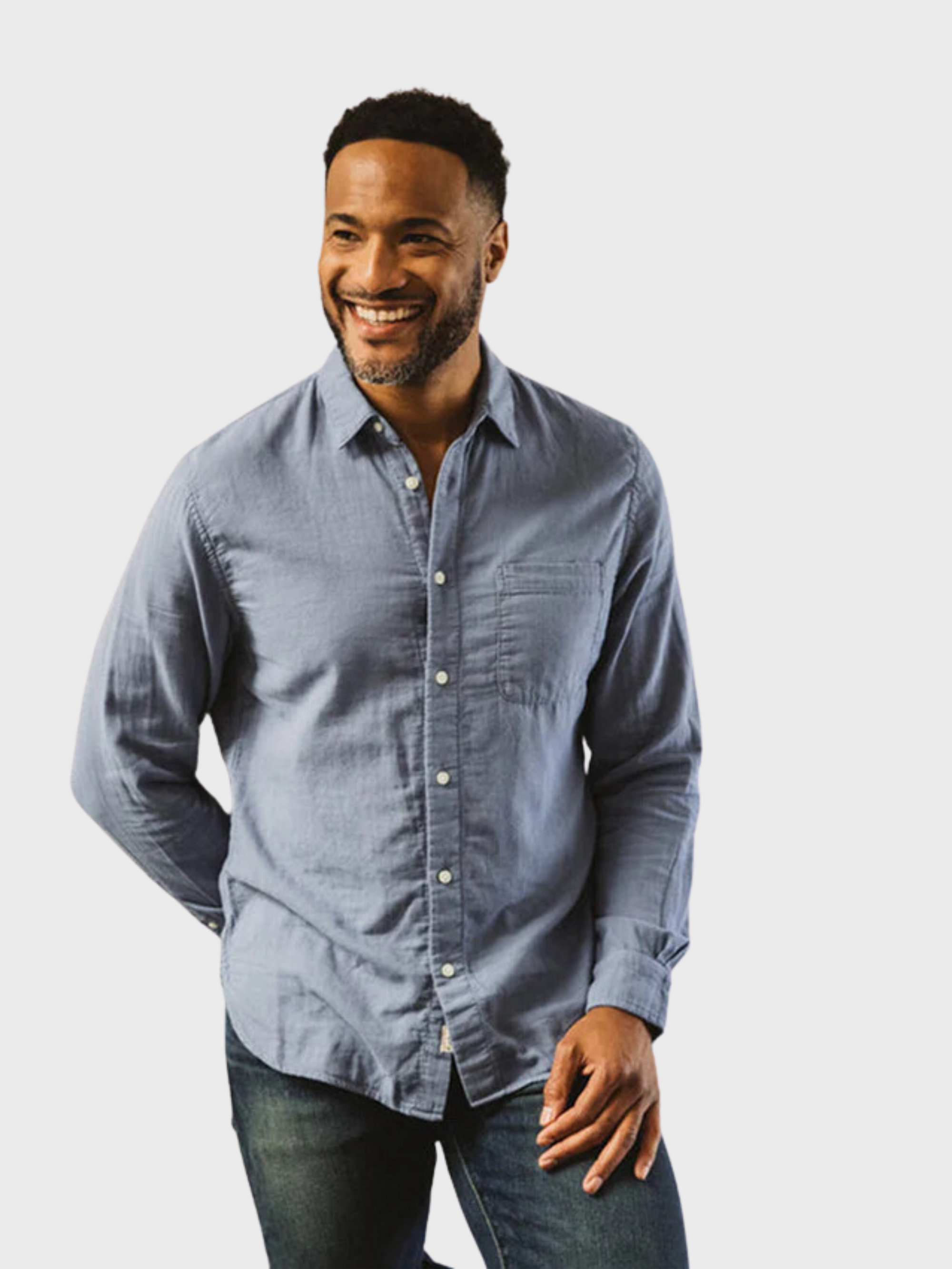 Kato Gauze Ripper Shirt Matte Blue-Men's Shirts-S-Brooklyn-Vancouver-Yaletown-Canada