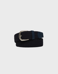 34 Heritage Elastic Belt Navy Blue SS24-Men's Belts-Brooklyn-Vancouver-Yaletown-Canada