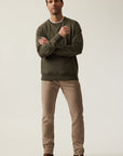 34 Heritage French Terry Crew Sweatshirt Pimento-Men's Sweatshirts-Brooklyn-Vancouver-Yaletown-Canada