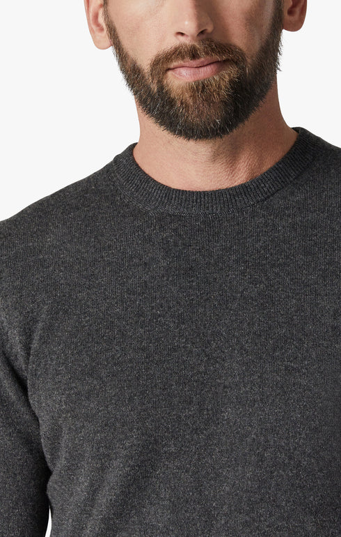 34 Heritage Sweater Cashmere Crew Neck Charcoal-Men&#39;s Sweaters-Brooklyn-Vancouver-Yaletown-Canada