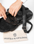 Aunts & Uncles Bags Goatee Crossover Bag Charcoal Black-Men's Bags-Brooklyn-Vancouver-Yaletown-Canada