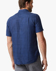 34 Heritage Linen Short Sleeve Shirt Indigo SS24-Men's Shirts-Brooklyn-Vancouver-Yaletown-Canada