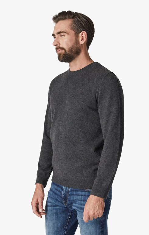 34 Heritage Sweater Cashmere Crew Neck Charcoal-Men&#39;s Sweaters-Brooklyn-Vancouver-Yaletown-Canada