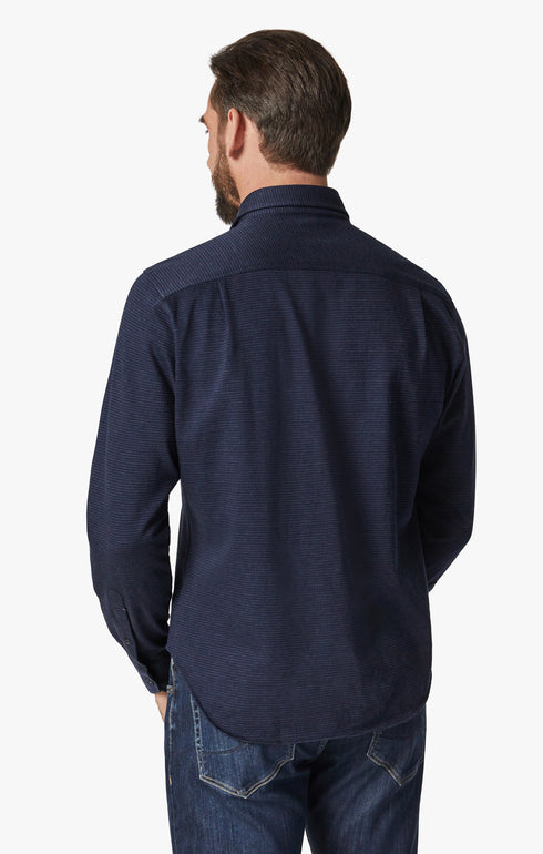 34 Heritage Shirt Structured Shirt Navy Blue-Men&#39;s Shirts-Brooklyn-Vancouver-Yaletown-Canada