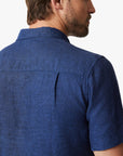 34 Heritage Linen Short Sleeve Shirt Indigo SS24-Men's Shirts-Brooklyn-Vancouver-Yaletown-Canada