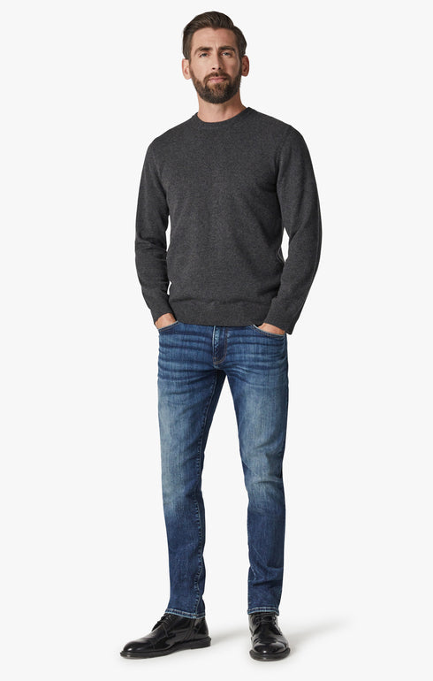 34 Heritage Sweater Cashmere Crew Neck Charcoal-Men&#39;s Sweaters-Brooklyn-Vancouver-Yaletown-Canada